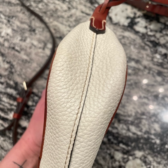 Dooney & Bourke Cream Pebble Leather Crossbody Bag - Picture 2 of 7